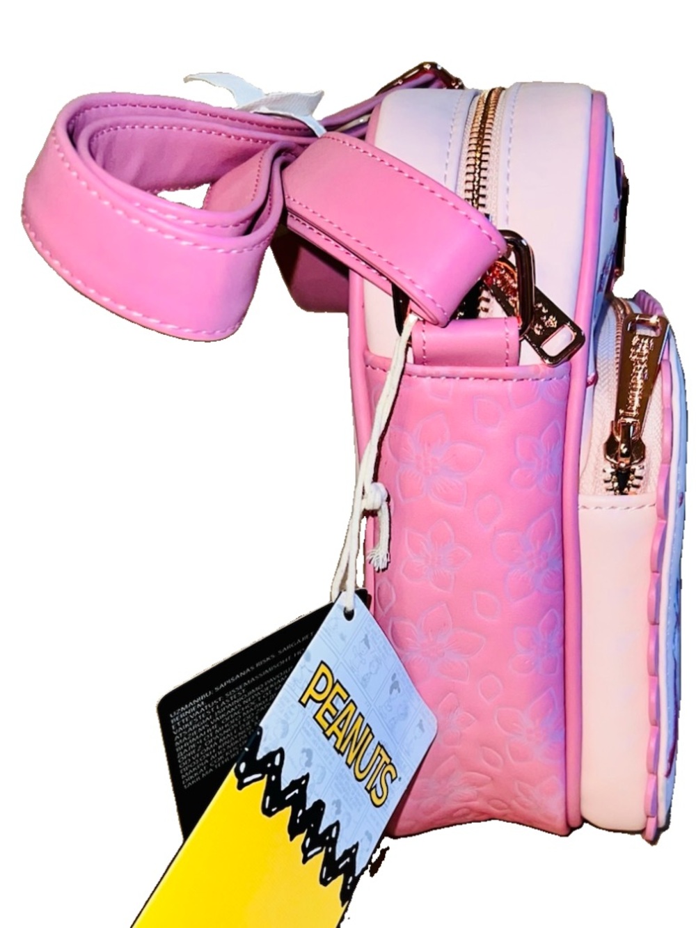Loungefly Peanuts Snoopy & Woodstock Cherry Blossoms Crossbody Bag - Picture 2 of 7